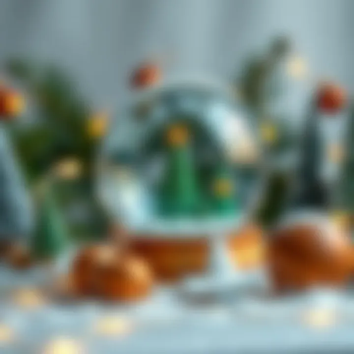 Different decorative elements for snow globe customization