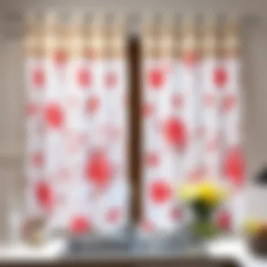 Elegant kitchen curtain style featuring delicate floral patterns