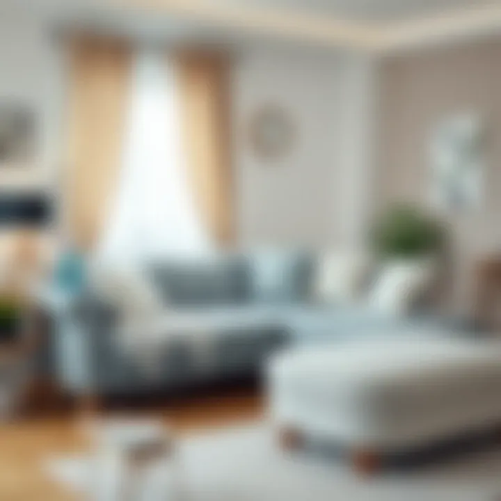 Before and after comparison of a sofa cleaning