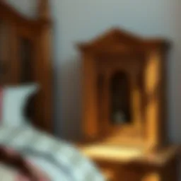 A beautifully crafted bedside table showcasing intricate woodwork