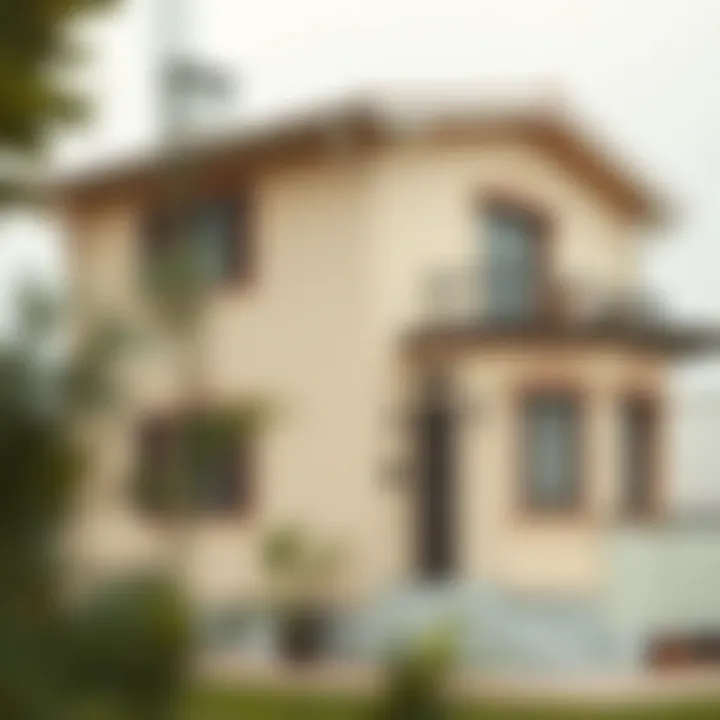 A serene building painted in calming colors