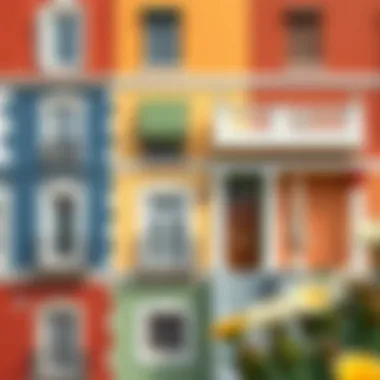 A color palette showcasing various facade colors