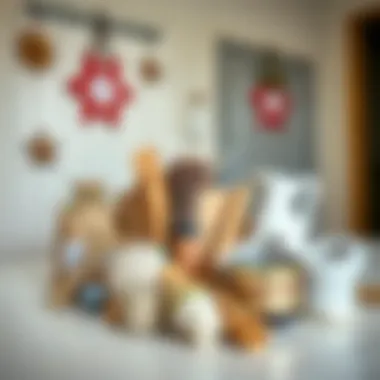 A variety of materials used for creating hospital door adornments