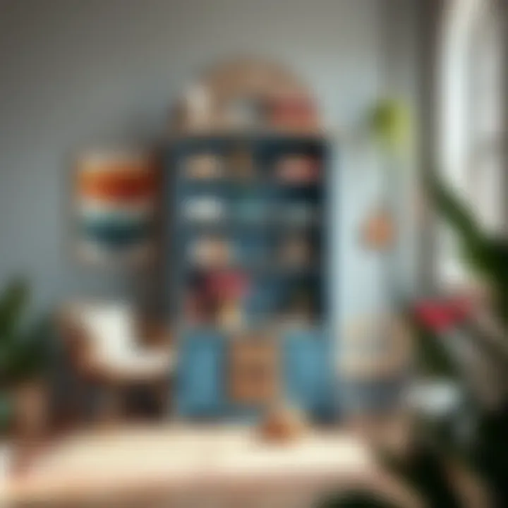 Artistic DIY project with bold paint choices