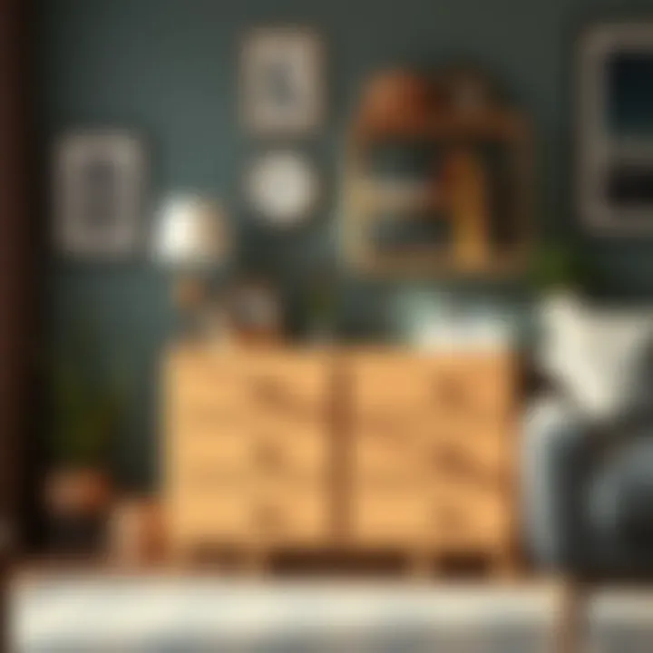 Organized Living Space with Chest of Drawers Organized living space featuring a chest of drawers