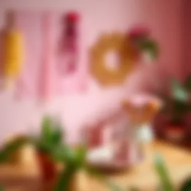 Creative DIY project showcasing pink color