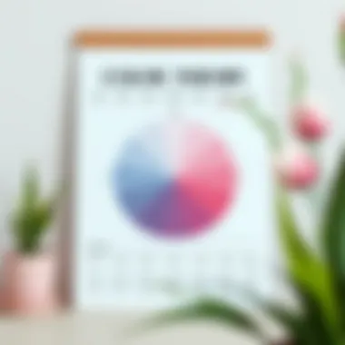 Color theory chart illustrating pink