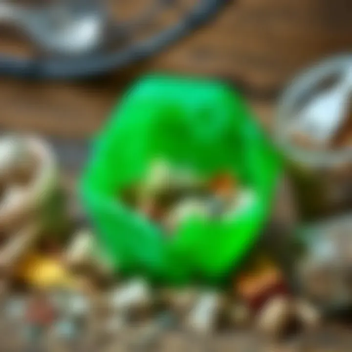 Infographic showing recyclable materials