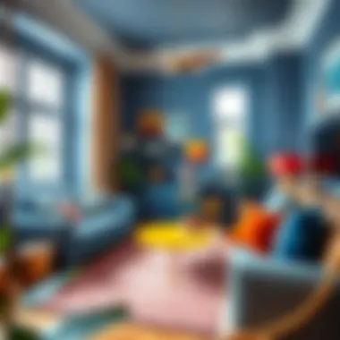 Eclectic Living Room with Vibrant Colors Eclectic living room with bold color accents