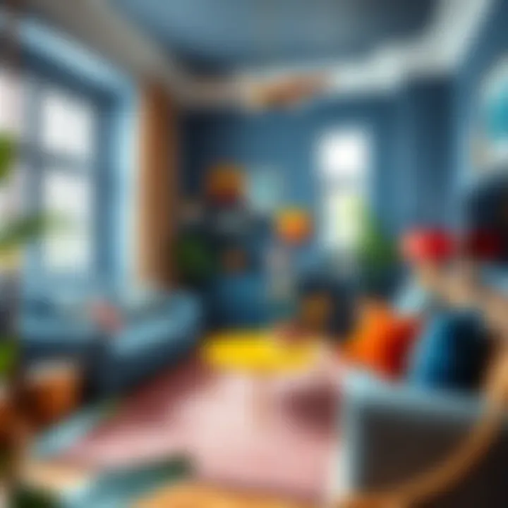 Eclectic Living Room with Vibrant Colors Eclectic living room with bold color accents