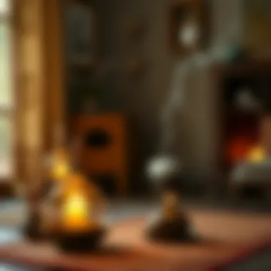 A serene room atmosphere enhanced by the aroma of incense