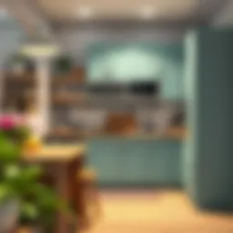 Compact kitchen with innovative storage solutions