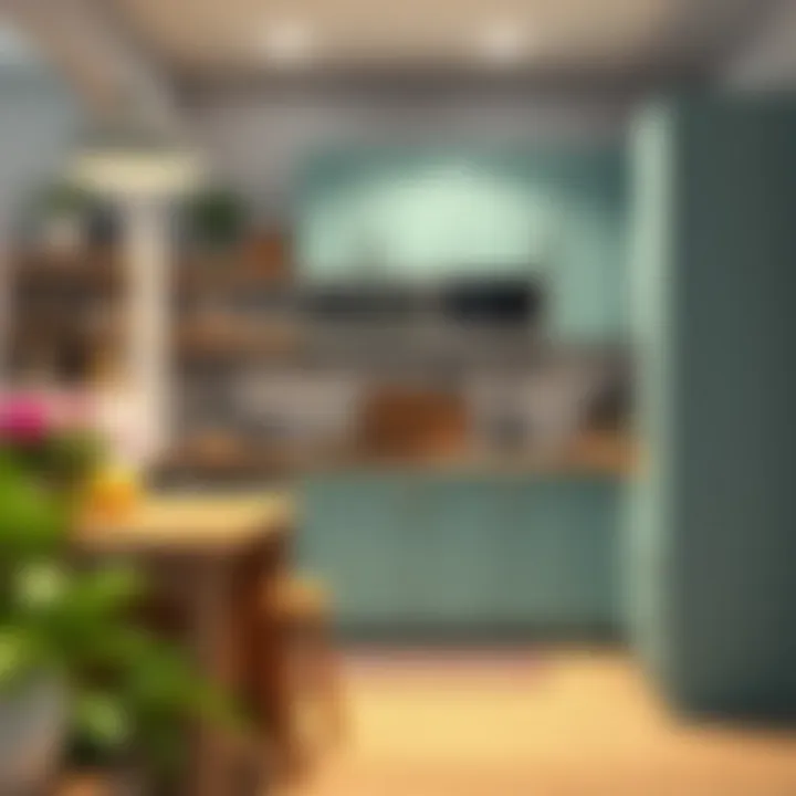 Compact kitchen with innovative storage solutions