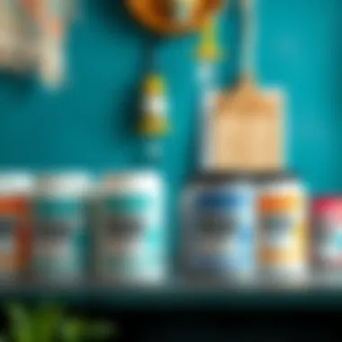 Environmentally friendly water-based paint options on display