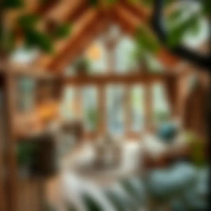 Inside view of a beautifully designed treehouse interior
