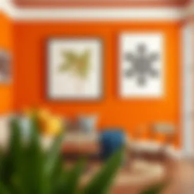 Combination ideas for orange wall colors