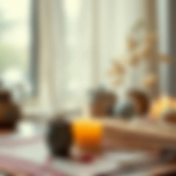 Calming ambiance created by burning incense