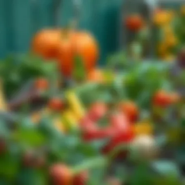 Vibrant Vegetable Patch Ideas A vibrant vegetable patch showcasing various types of vegetables and herbs.