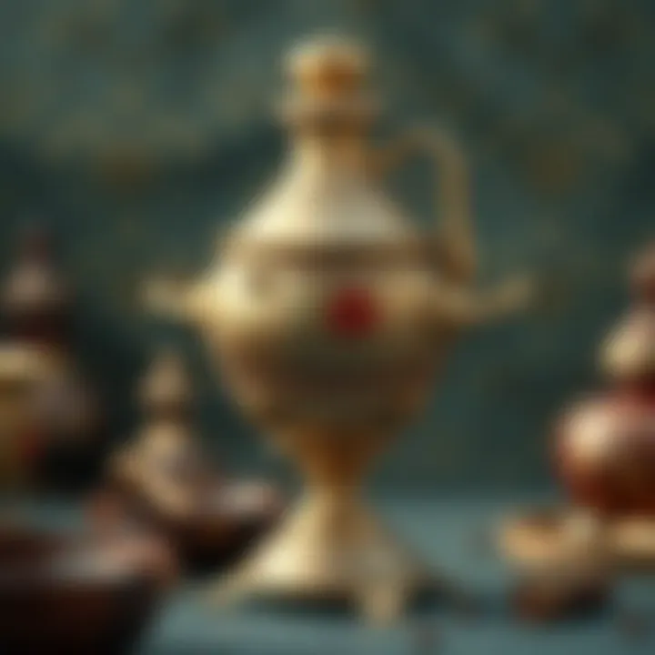 Exquisite Designs of the Yakut Samovar Detail shot of the exquisite designs on a Yakut samovar